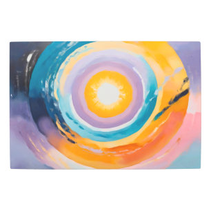 Cosmic Vortex: Solar Embrace Metal Print
