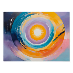 Cosmic Vortex: Solar Embrace Poster