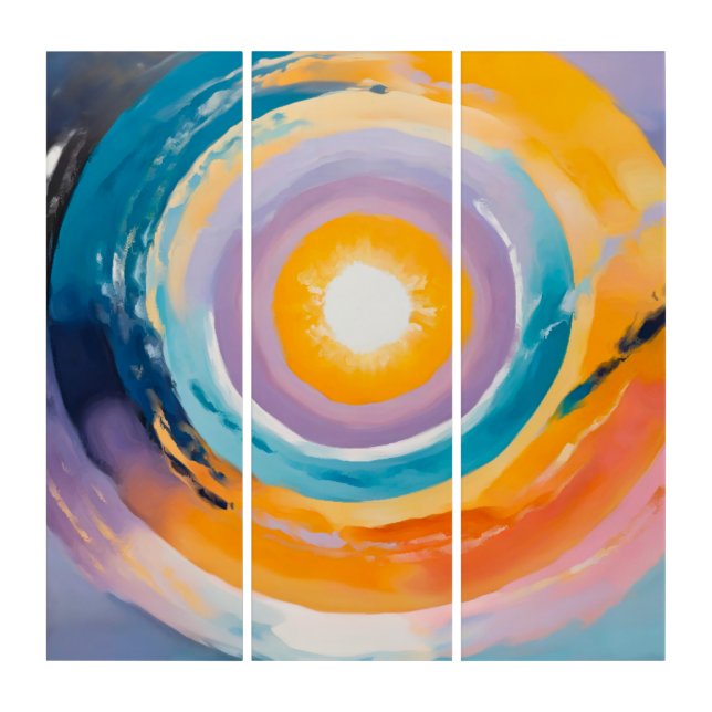 Cosmic Vortex: Solar Embrace Triptych (Front)
