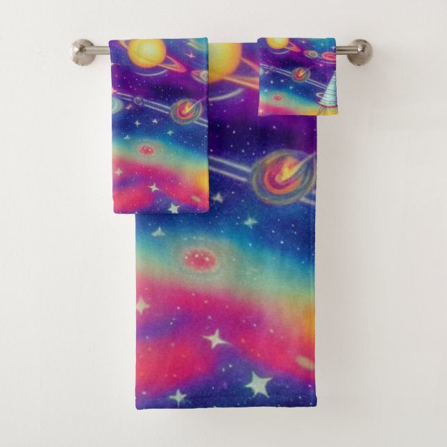 Cosmic Voyage Bath Towel Set (Insitu)