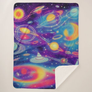 Cosmic Voyage Sherpa Blanket
