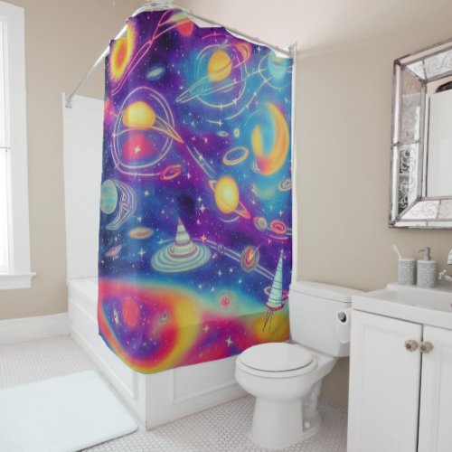 Cosmic Voyage Shower Curtain