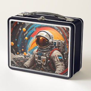 Cosmic Voyager - Astronaut Metal Lunch Box