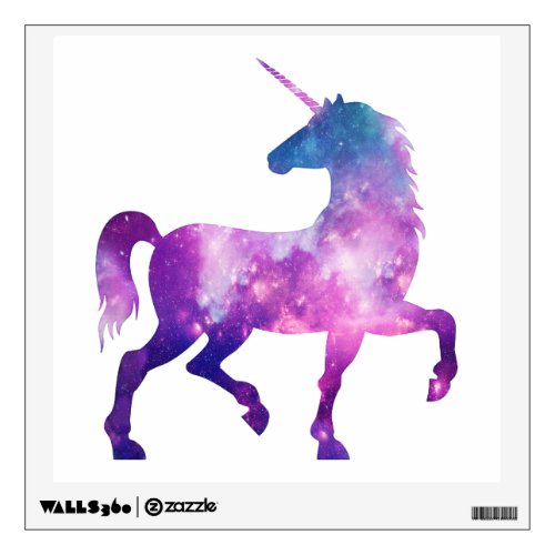 Cosmic watercolor galaxy unicorn cosmic unicor wall decal