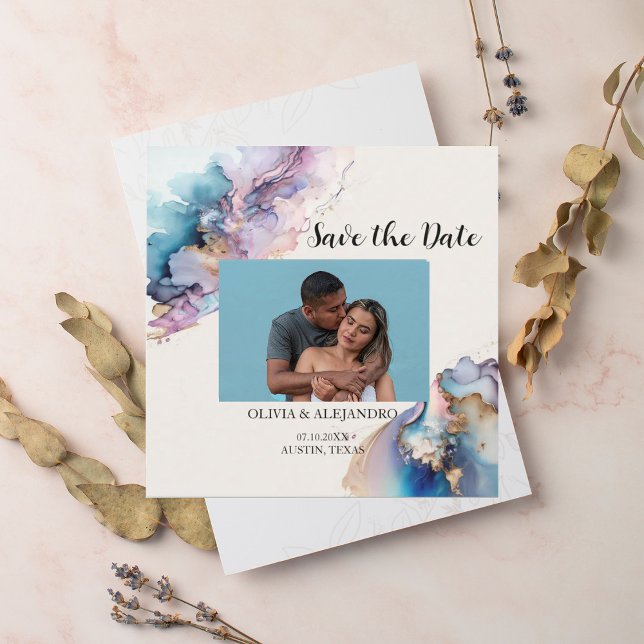 Cosmic Watercolor Save the Date Cards (Creator Uploaded)