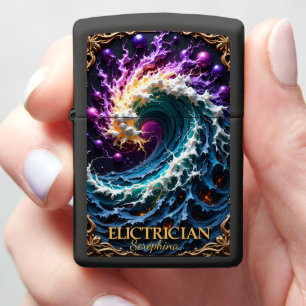 Cosmic Wave Electrician Trade Gift Zippo Lighter