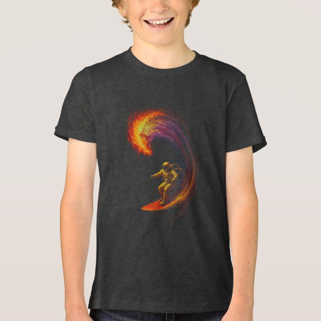 Cosmic Wave Rider Tri-Blend Shirt (Front)