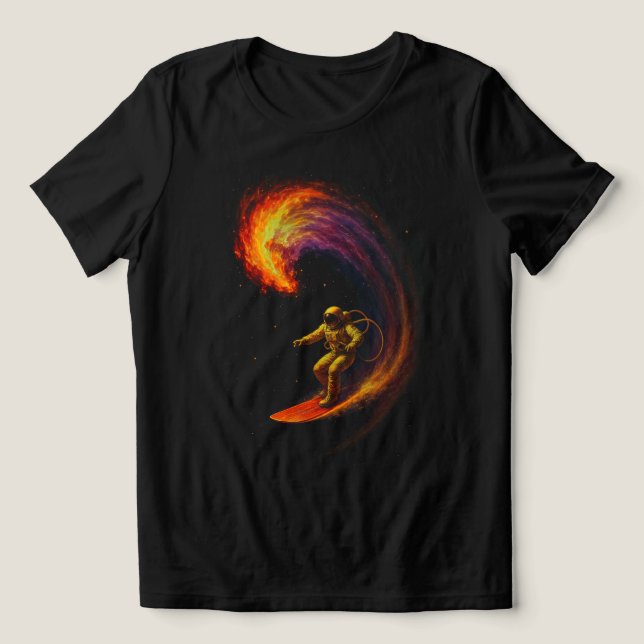 Cosmic Wave Rider Tri-Blend Shirt (Design Front)