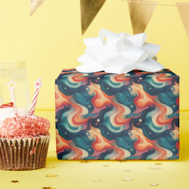Cosmic waves wrapping paper (Birthday Party)