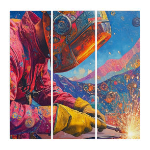 Cosmic Welder - Abstract Welding Art Print