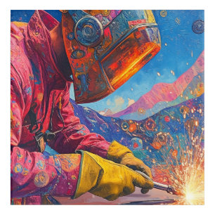 Cosmic Welder - Abstract Welding Art Print