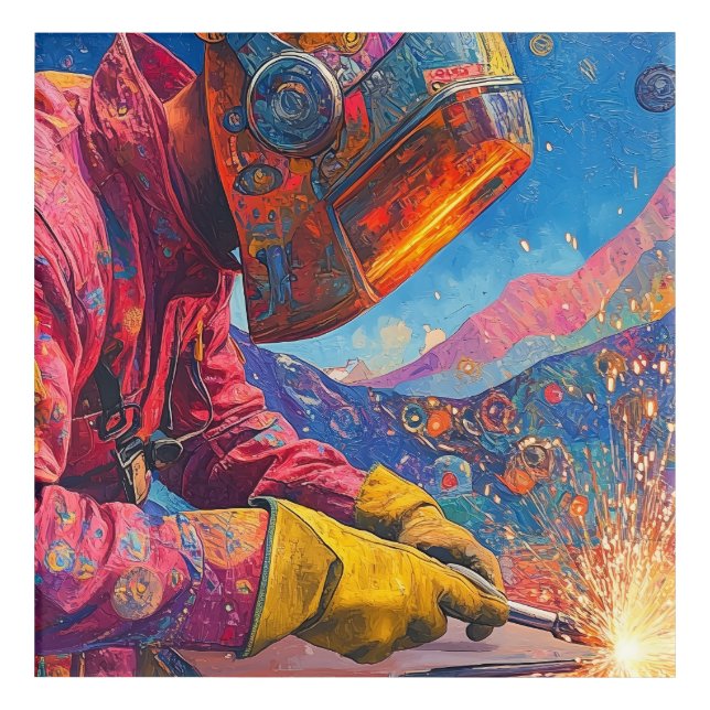 Cosmic Welder - Abstract Welding Art Print (Front)