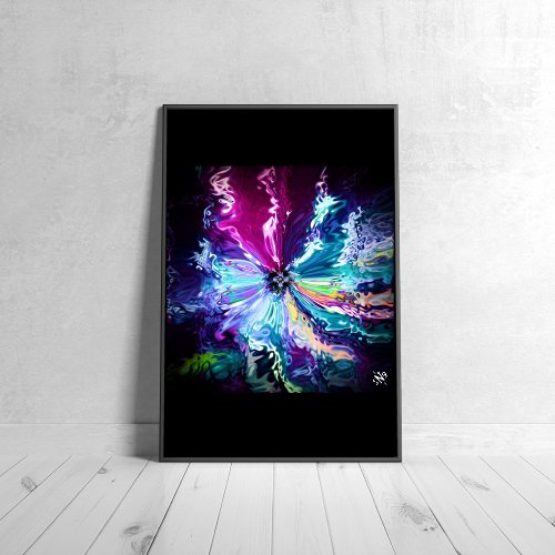 Cosmic wind of colors _ patterns pareidolia poster