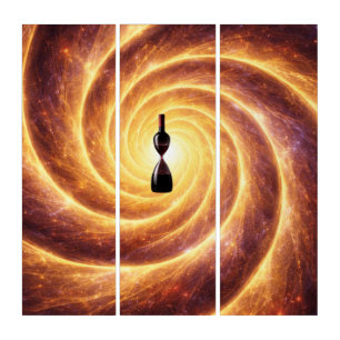 Cosmic Wine Vortex Wall Art - Canvas Print