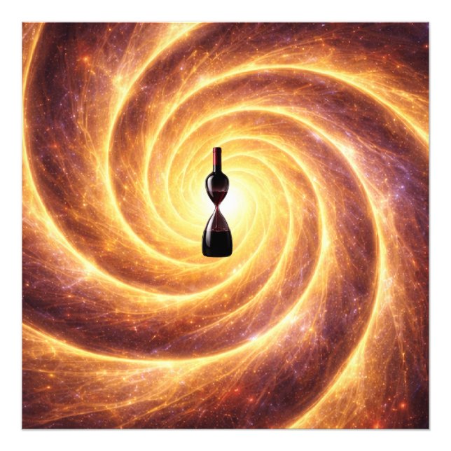 Cosmic Wine Vortex Wall Art - Canvas Print (Front)