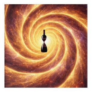 Cosmic Wine Vortex Wall Art - Canvas Print
