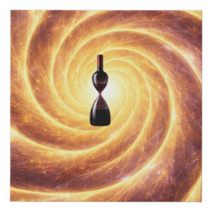 Cosmic Wine Vortex Wall Art - Canvas Print