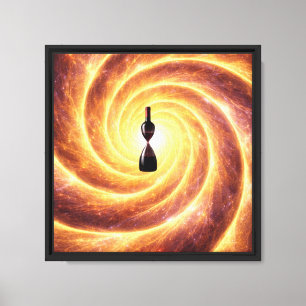 Cosmic Wine Vortex Wall Art - Canvas Print