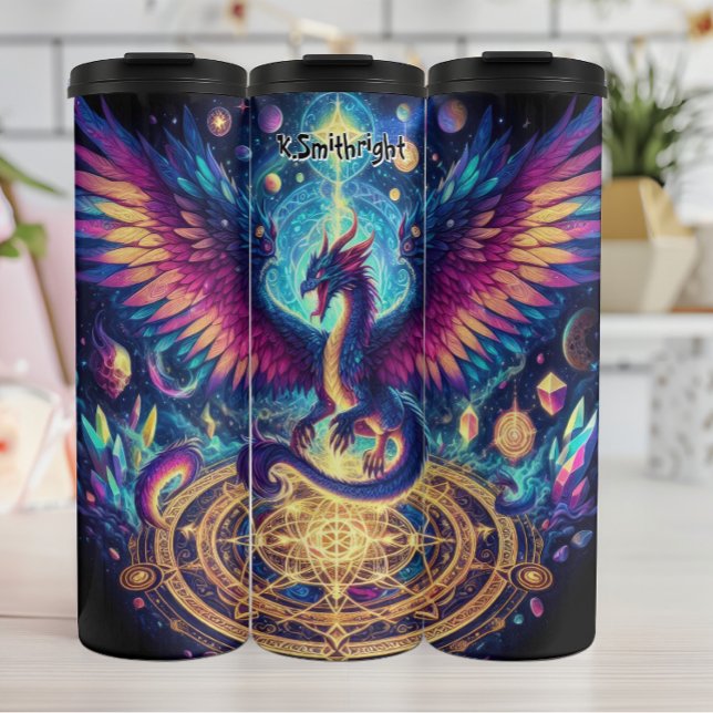 Cosmic Winged Dragon Thermal Tumbler (Creator Uploaded)