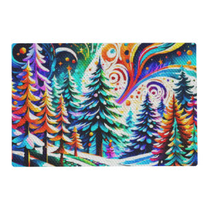 Cosmic Winter Forest Placemat