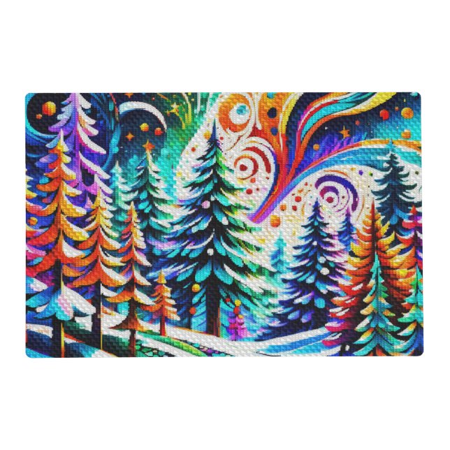 Cosmic Winter Forest Placemat (Front)