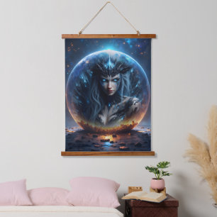 Cosmic Witch – Born from the Star Sphere. Hanging Tapestry