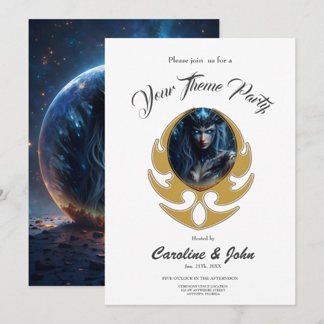 Cosmic Witch – Born from the Star Sphere. Invitation (Front/Back)