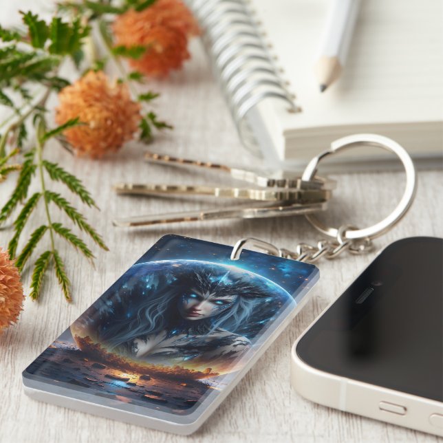 Cosmic Witch – Born from the Star Sphere. Keychain (Front Right)
