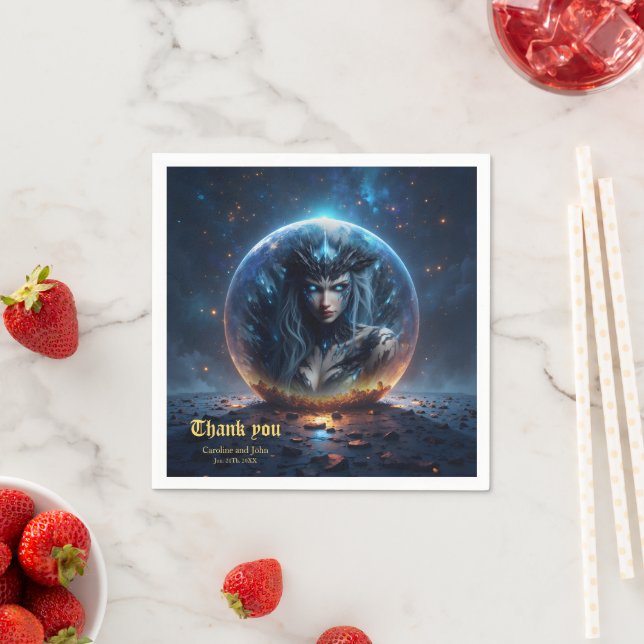 Cosmic Witch – Born from the Star Sphere.  Napkins (Insitu)