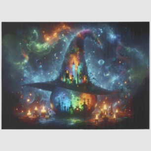 Cosmic Witch Hat with Candles and Halloween Magic Tissue Paper