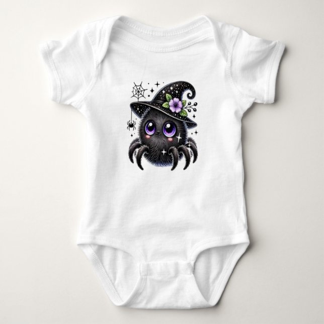 Cosmic Witch Spider Baby Bodysuit (Front)