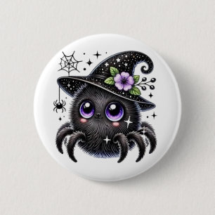 Cosmic Witch Spider Button