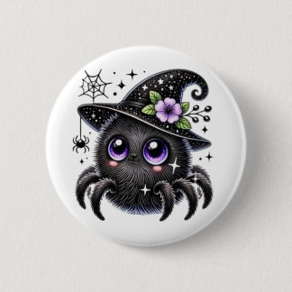 Cosmic Witch Spider Button