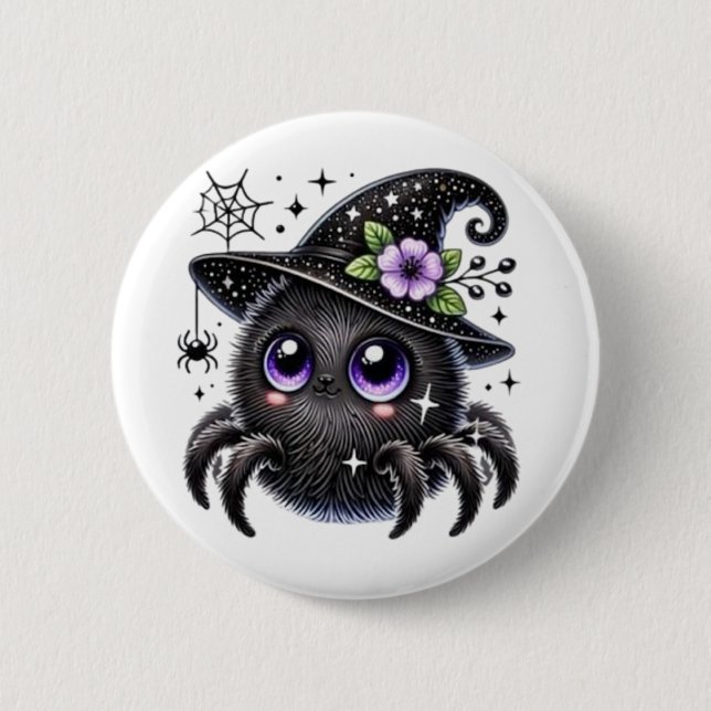 Cosmic Witch Spider Button (Front)