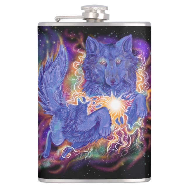Cosmic Wolf Flask (Front)