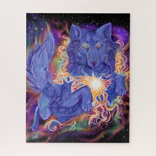 Cosmic Wolf Jigsaw Puzzle