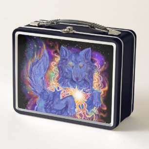 Cosmic Wolf Metal Lunch Box