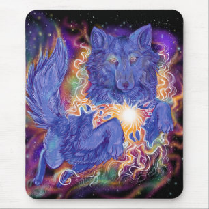 Cosmic Wolf Mouse Pad