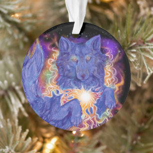Cosmic Wolf Ornament