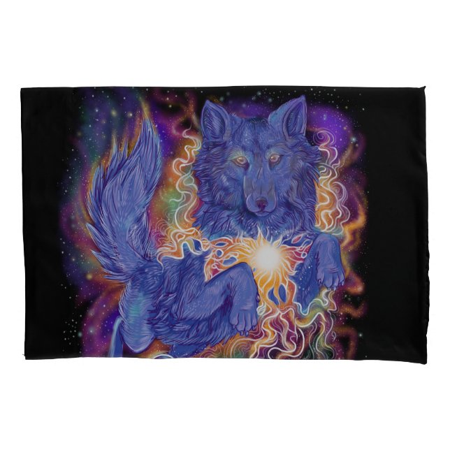 Cosmic Wolf  Pillow Case (Front)