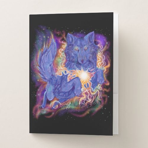 Cosmic Wolf Pocket Folder