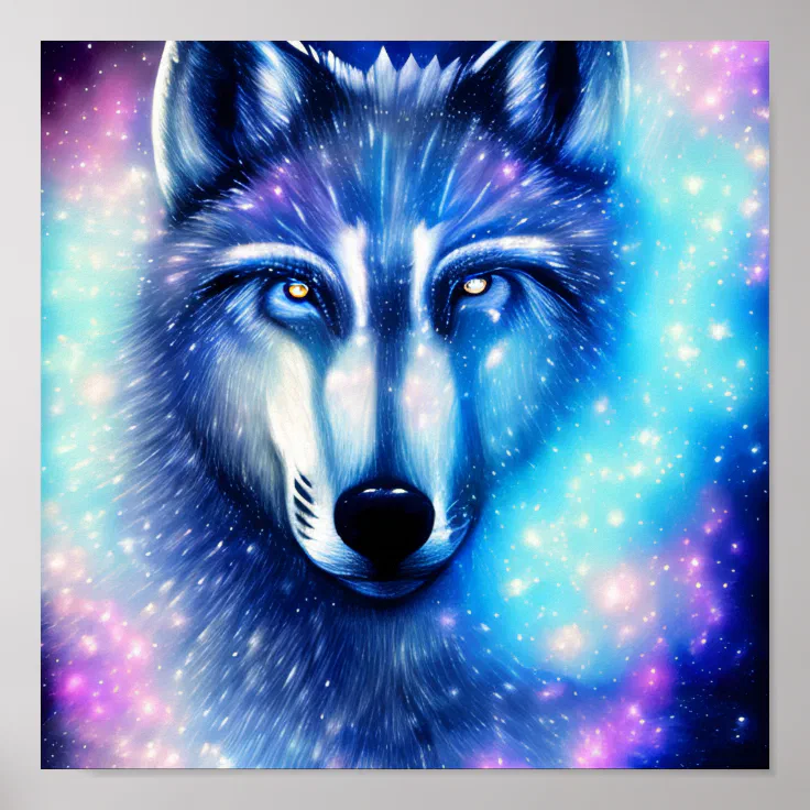 Cosmic Wolf Poster | Zazzle