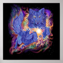 Cosmic Wolf Poster