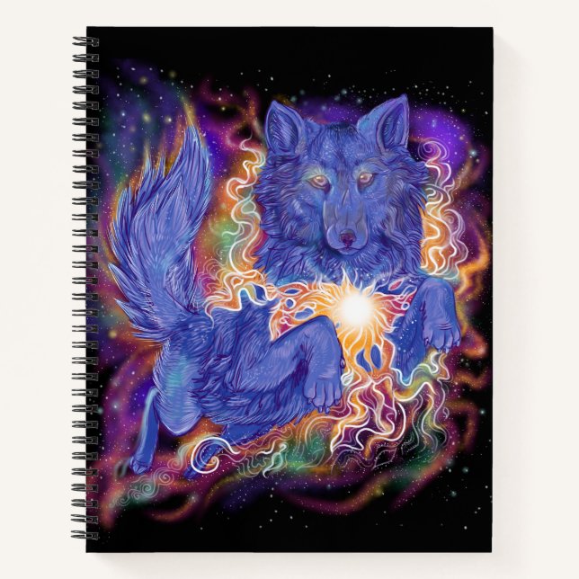 Cosmic Wolf Sketchbook Notebook (Front)