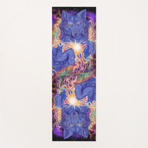 Cosmic Wolf Yoga Mat