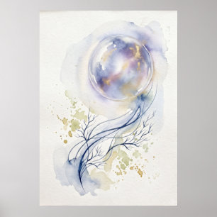 Cosmic Womb Creation Energy Spiritual Wall Art