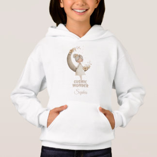 Cosmic Wonder Fairy Moon Personalized Girls Hoodie