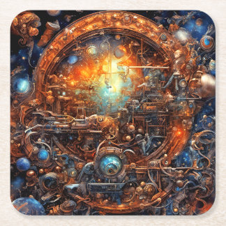 Cosmic Wonder Square Paper Coaster