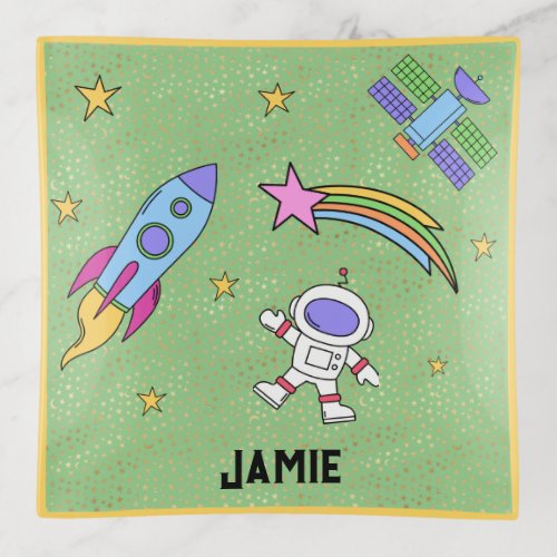 Cosmic World Personalized Trinket Tray