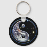 Cosmic Yin Yang Keychain at Zazzle